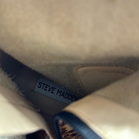 Steve Madden Leopard Heeled Real Fur 90s Boots Size 6.5 - Picture 13 of 13